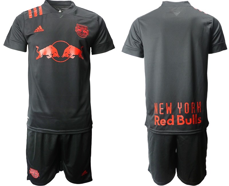 Men 2020-2021 club Red Bulls away black Soccer Jerseys